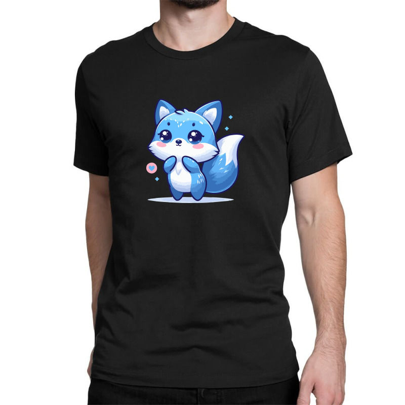 Cute Blue Fox Classic T-shirt | Artistshot