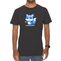 Cute Blue Fox Vintage T-shirt | Artistshot