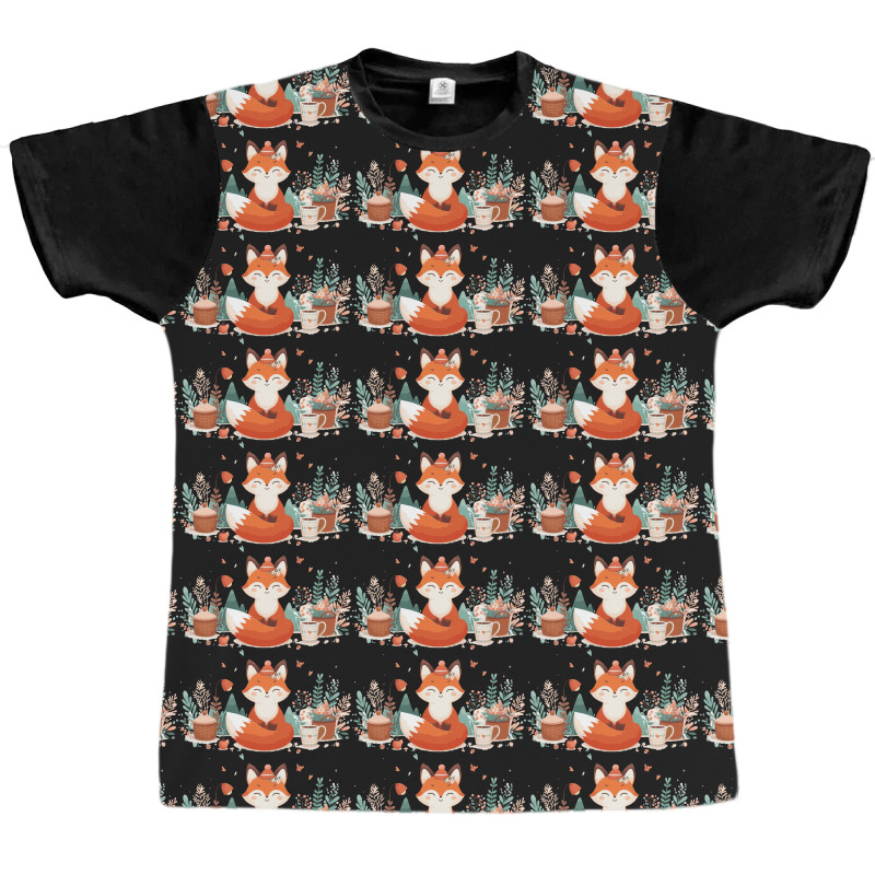 Orange Fox Graphic T-shirt | Artistshot