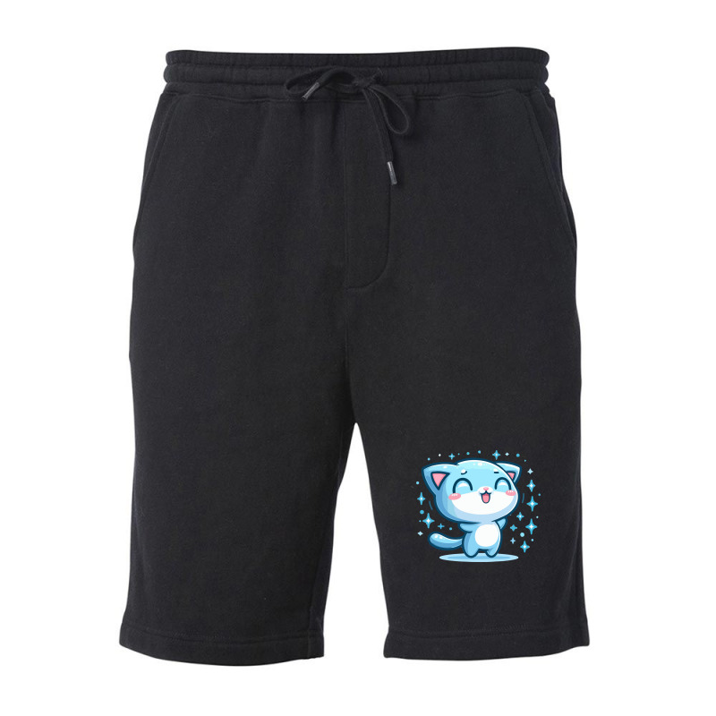 Cat Happy Fleece Short | Artistshot