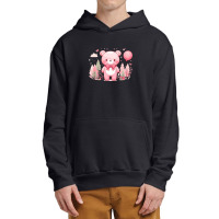 Bear Pink Cute Urban Pullover Hoodie | Artistshot