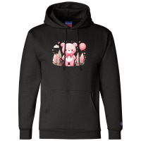 Bear Pink Cute Champion Hoodie | Artistshot