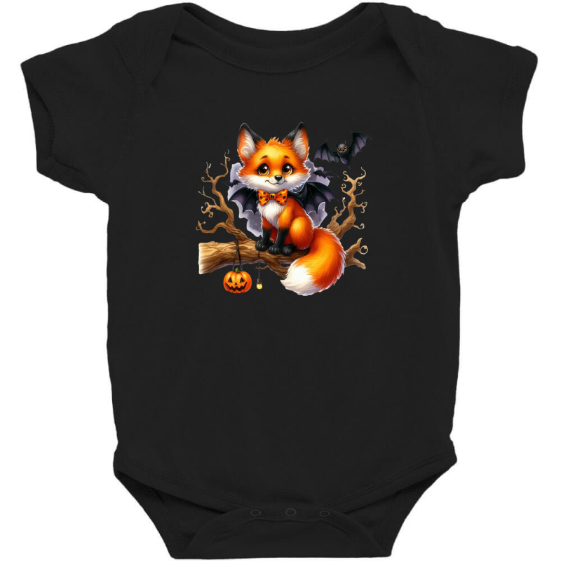 Bat Fox Leaf Cute - Halloween Day Baby Bodysuit by risedesignid | Artistshot