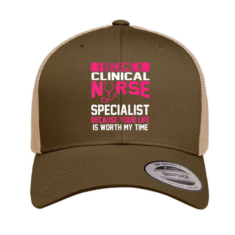 Clinical Nurse Specialist Apparel | Top Specialists Design Retro Trucker Cap by edahisiskey | Artistshot