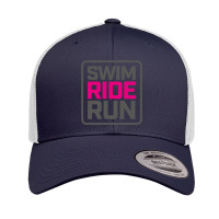 Swimriderun  Pink Retro Trucker Cap | Artistshot