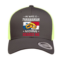 My Wife Is Panamanian Nothing Scares Me Funny Panama Husband Retro Trucker Cap | Artistshot