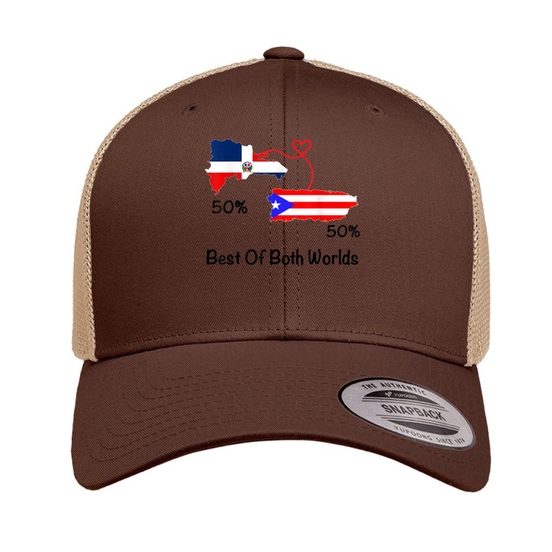 Half Puerto Rican Half Dominican Flag Map Combined Pr Rd Retro Trucker Cap by liqualyfu | Artistshot