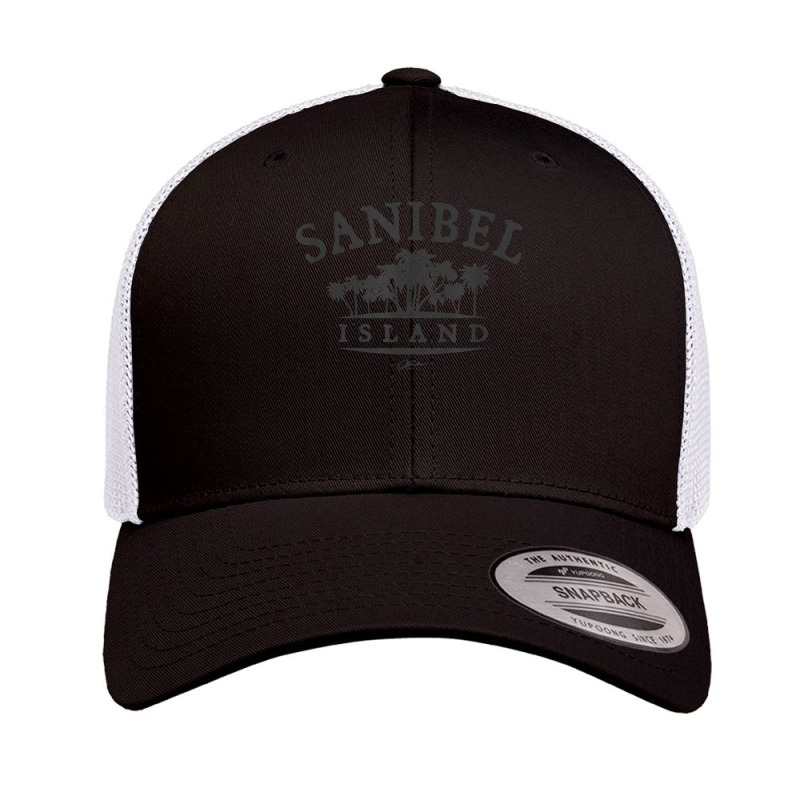 Jcombs Sanibel Island Fl Palm Trees On Beach Retro Trucker Cap by JaronKennedy | Artistshot