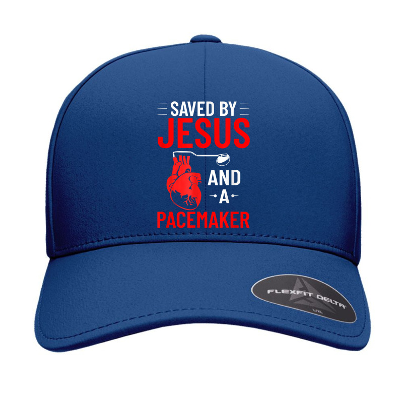 Saved By Jesus And A Pacemaker Heart Disease Awareness Funny T Shirt Seamless Cap | Artistshot