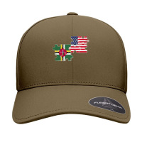 Dominica Usa Dominican American Flag Pullover Hoodie Seamless Cap | Artistshot