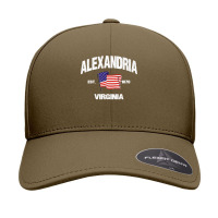 Alexandria Virginia Va Usa Stars & Stripes Vintage Style Premium Seamless Cap | Artistshot