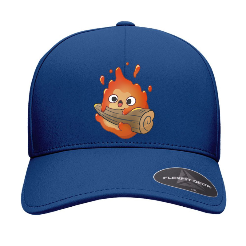 Cute Calcifer Hanging On Wood Seamless Cap by cm-arts | Artistshot