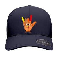 American Sign Language I Love You Thanksgiving Turkey T Shirt Seamless Cap | Artistshot