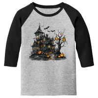 Pumpkin House Scary - Halloween Day Youth 3/4 Sleeve | Artistshot