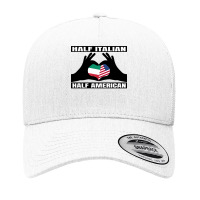 Half Italian Half American Italia Heritage & Usa Dna Flag Pullover Hoo Yupoong Trucker Cap | Artistshot