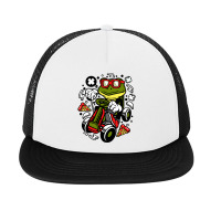 Frog Gokart Racer Foam Snapback Hat | Artistshot