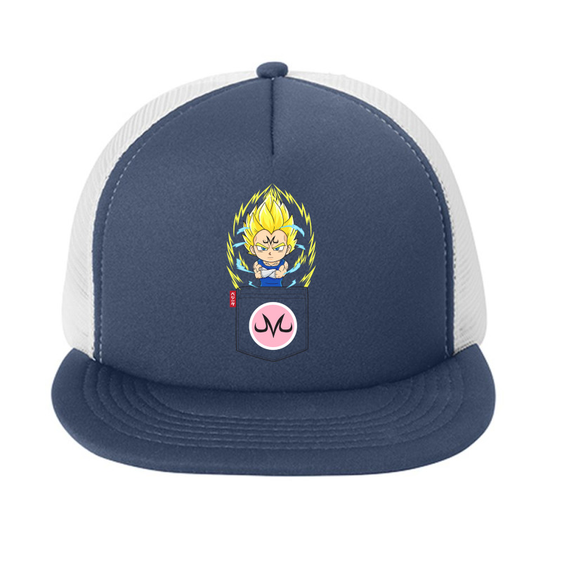 Pocket Chibi Super Saiyan 2 Majin Vegeta Foam Snapback hat by bummercaught | Artistshot