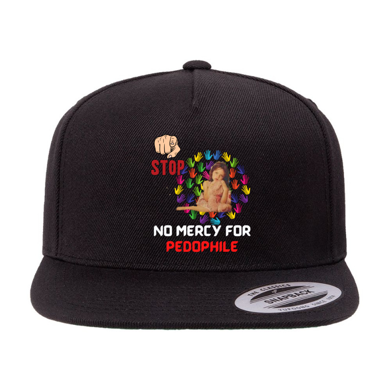 No Mercy For Pedophile,  Pedophile, Stop 5 panel snapback cap by cm-arts | Artistshot