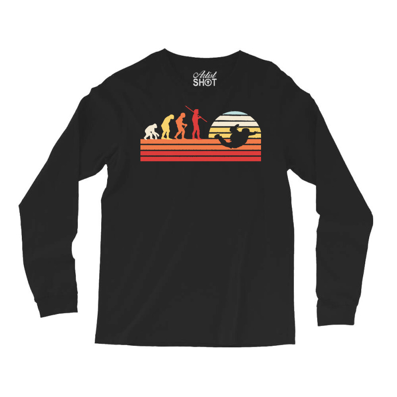 Skydiving T  Shirt Retro Skydiving   Vintage Parachuting Skydiving Sky Long Sleeve Shirts | Artistshot