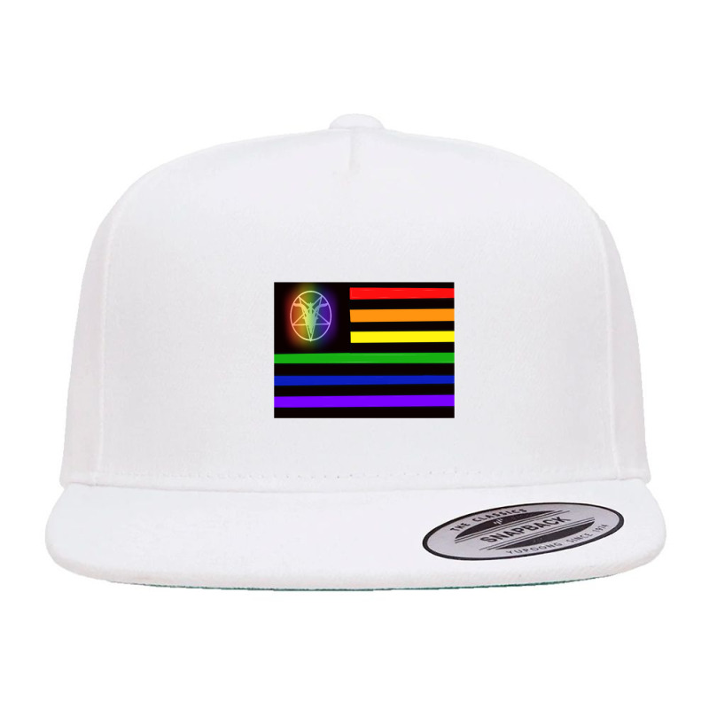 Satanic Temple Pride Flag 5 panel snapback cap by SEANMCDONOUGH | Artistshot