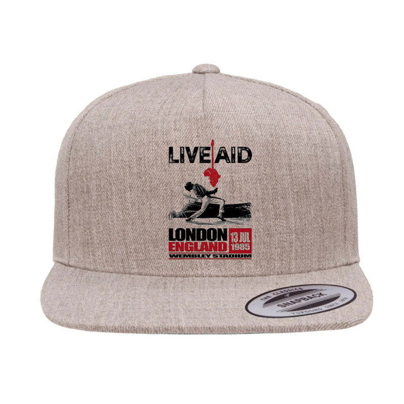 Wembley Live Aid Concert Remastered, London England Wemblay Stadium, M 5 Panel Snapback Cap | Artistshot