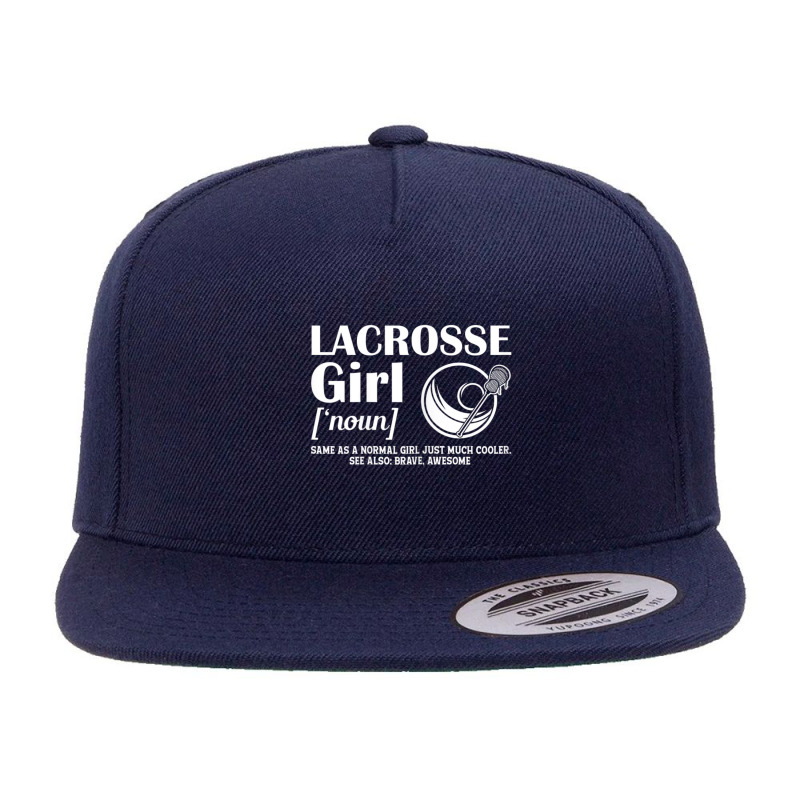 Lacrosse Quote Definition Woman Girl 5 panel snapback cap by cm-arts | Artistshot