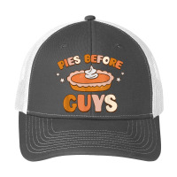 Pies Before Guys Thanksgiving Fall Vibes Autumn Retro Groovy Pa Trucker Cap | Artistshot