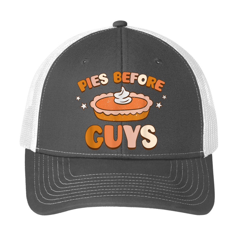 Pies Before Guys Thanksgiving Fall Vibes Autumn Retro Groovy Pa Trucker Cap by Outpost | Artistshot