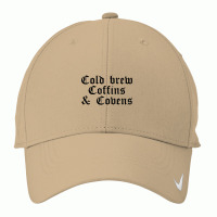 Halloween Shirt Cold Brew, Coffins & Covens T Shirt Nike Dri-fit Cap | Artistshot