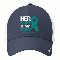 Her Fight Is My Fight Myasthenia Gravis Awareness Feather Nike Dri-fit Cap | Artistshot