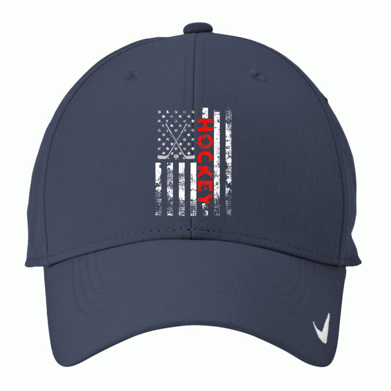 American Flag Hockey Usa Patriotic Nike Dri-FIT Cap by cm-arts | Artistshot