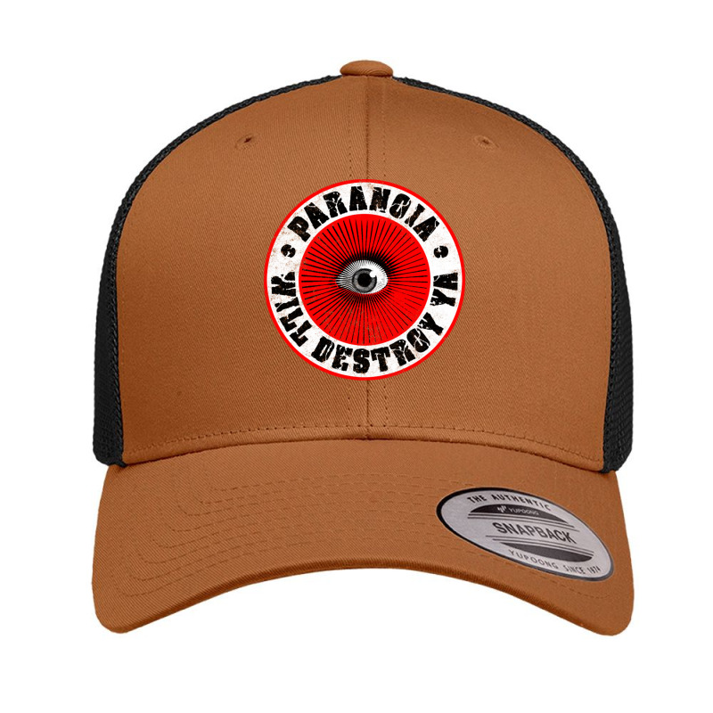 Paranoia Will Destroy Ya' Red Black Amp White Retro Trucker Cap by LindaMarisa | Artistshot