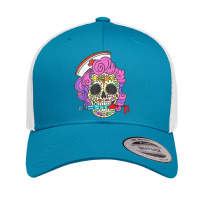 Nurse Gifts For Nursing Student Sugar Skull Registered Nurse Retro Trucker Cap | Artistshot