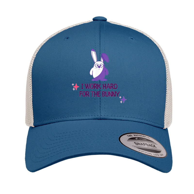 Bunny Memes Cute Kawaii Art I Work Hard For The Purple Bunny Retro Trucker Cap by MandyMOerke | Artistshot