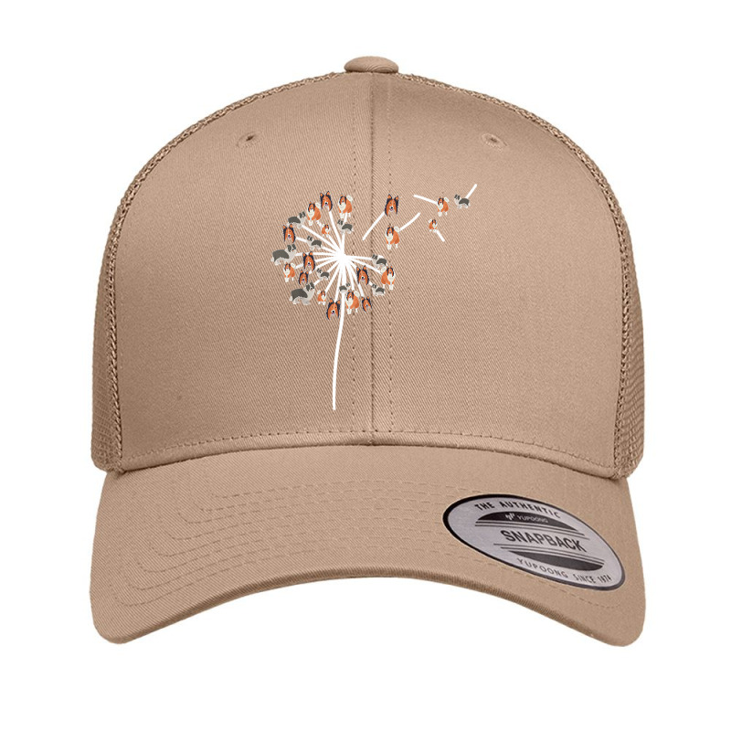 Dandelion Flying Rough Collie Flower For Dog Lover Herbalist Retro Trucker Cap by MarlonChristopherMoyer | Artistshot