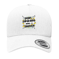 Every Superhero Needs A Sidekick For Big Brother Sister Of Newborn Yupoong Trucker Cap | Artistshot