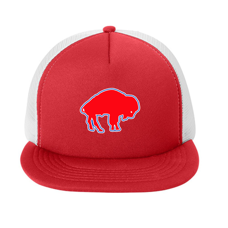 Buffalo Standing Red Foam Snapback hat by Kosdapen517 | Artistshot