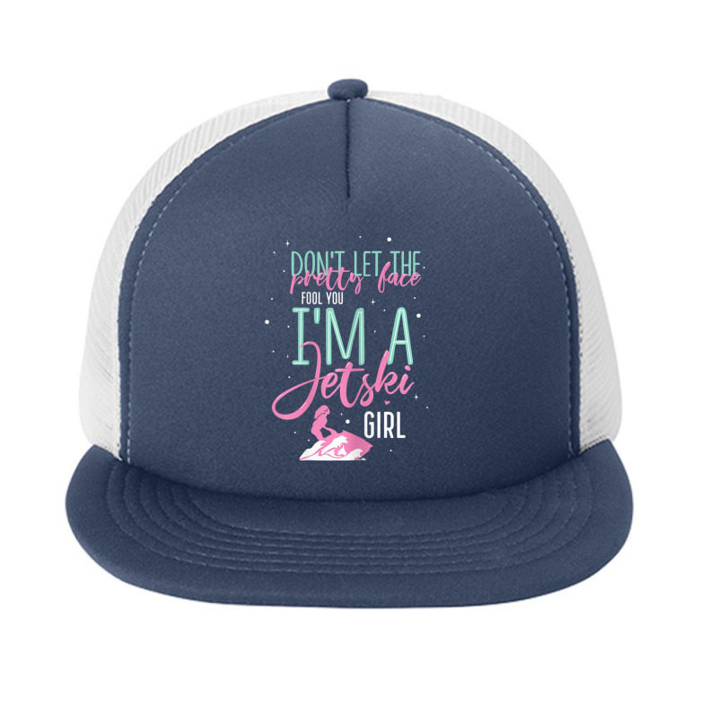 I'm A Jet Ski Girl Saying Racing Foam Snapback hat by cm-arts | Artistshot