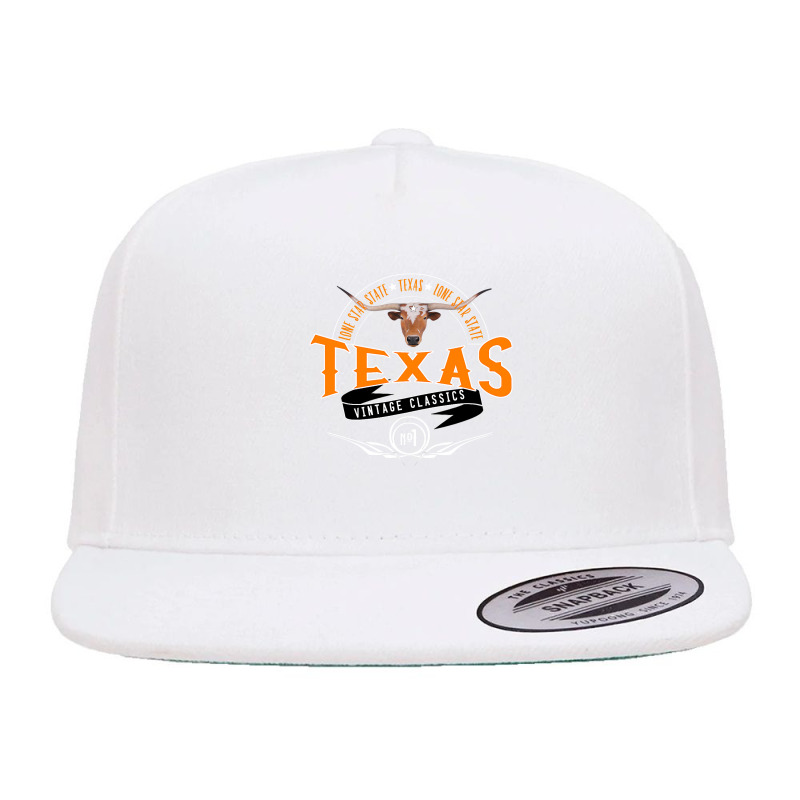 Vintage Classic Style Texas Lone Star Longhorn Design 5 panel snapback cap by cm-arts | Artistshot