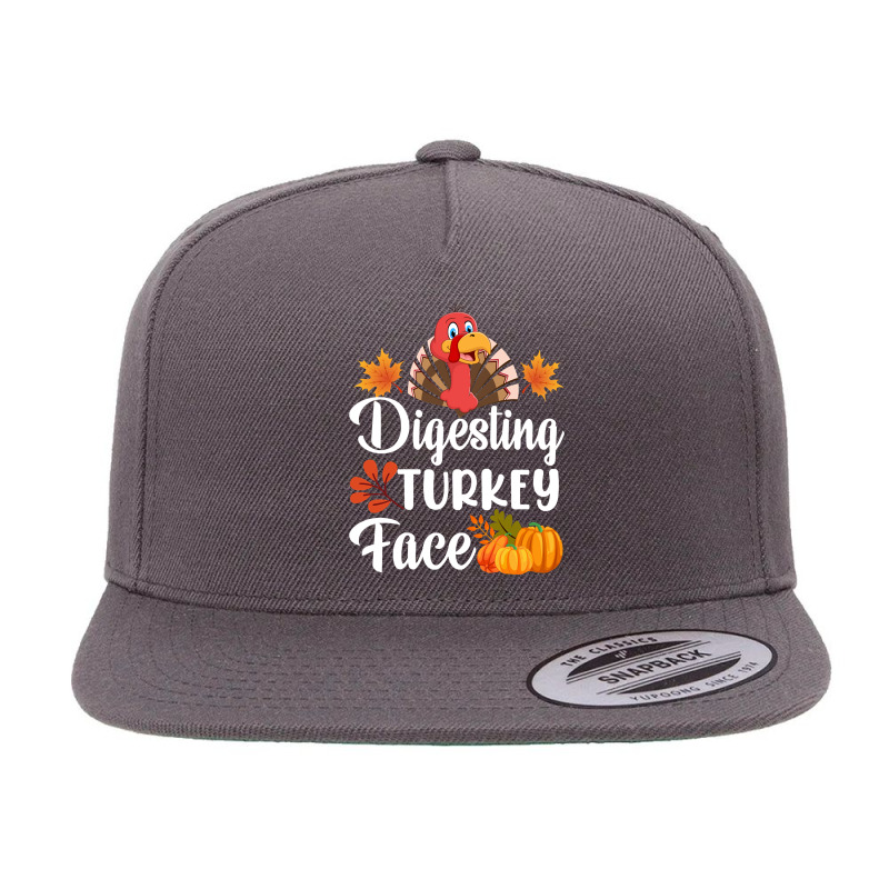 Digesting Turkey Face 5 panel snapback cap by Kemriban527 | Artistshot