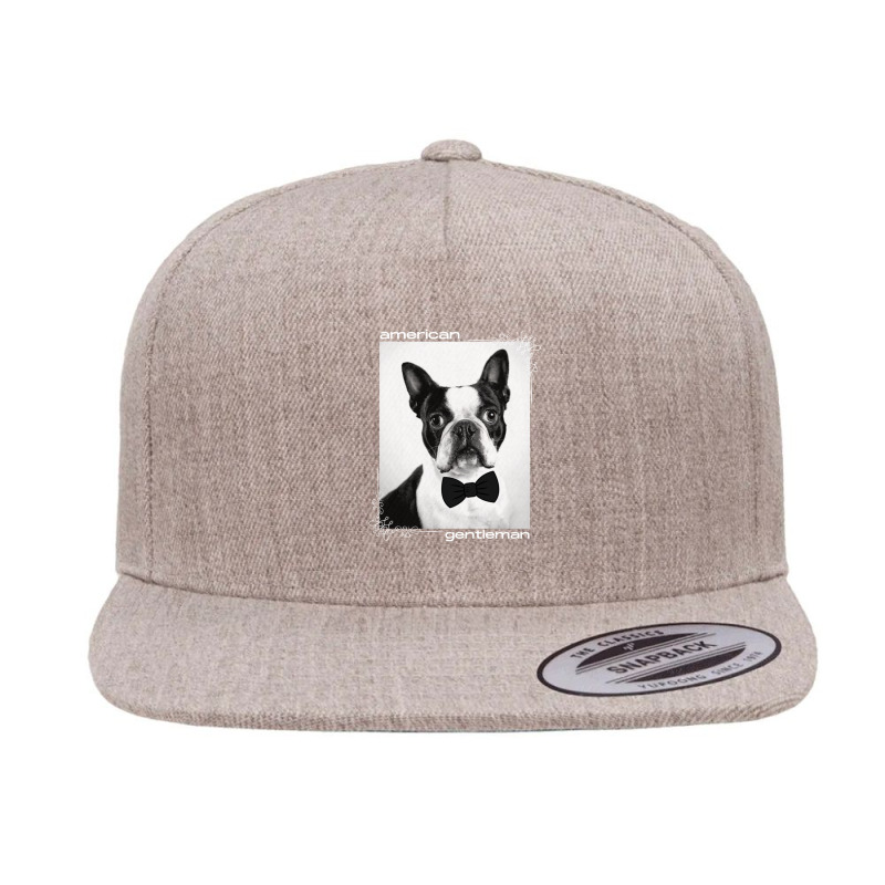 Boston Terrier Bowtie 5 panel snapback cap by AudreyRussian | Artistshot