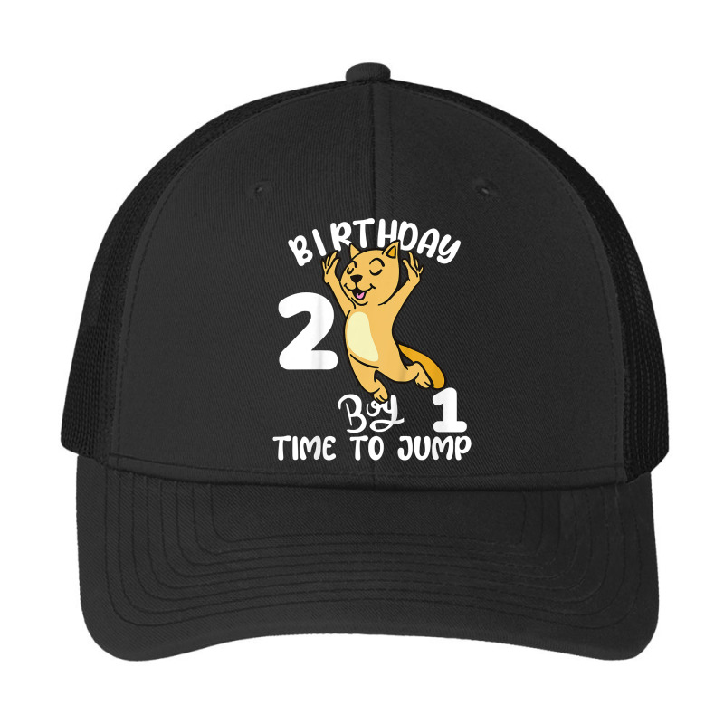 Kids Cat Time To Jump 2nd Birthday Boy 2 Two Year Old Bday Boys T Shir Pa Trucker Cap by v8dycanel | Artistshot