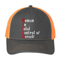 Woman In Total Control Of Herself Funny Halloween Feminist Pa Trucker Cap | Artistshot