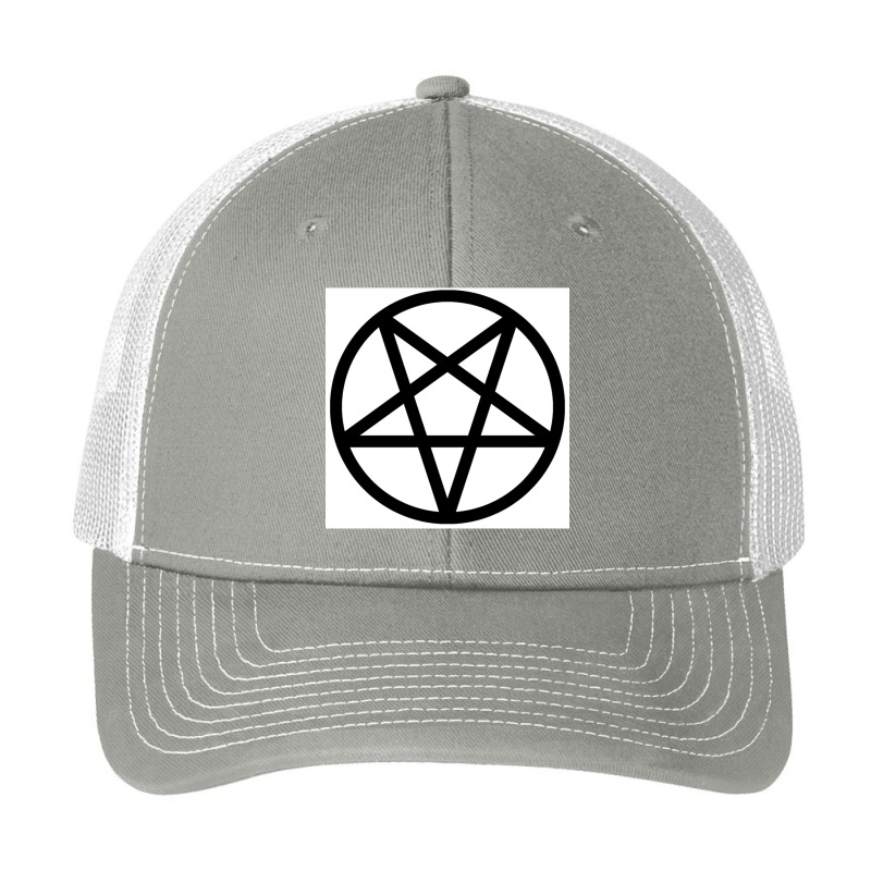 Black Pentagram On A White Background Pa Trucker Cap by SEANMCDONOUGH | Artistshot