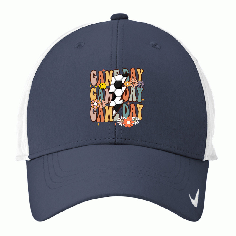 Game Day Soccer Season Groovy Soccer Lightning Bolt Long Sleeve T Shir Nike Dri-FIT Cap by cm-arts | Artistshot