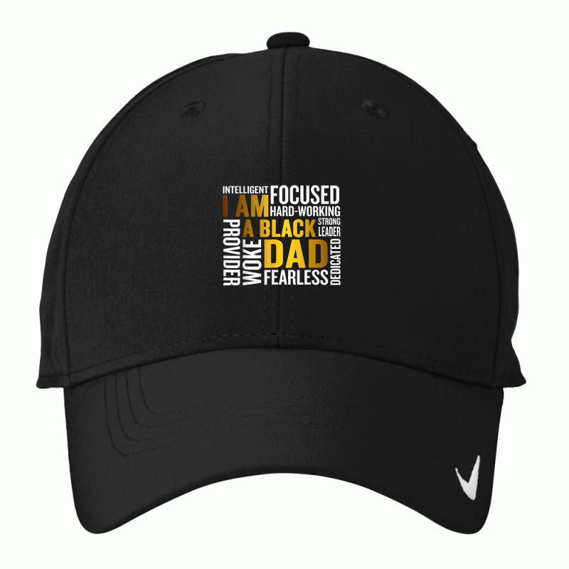 I Am A Black Dad African American Father Black Men Afro King Nike Dri-FIT Cap by Koyanho62 | Artistshot