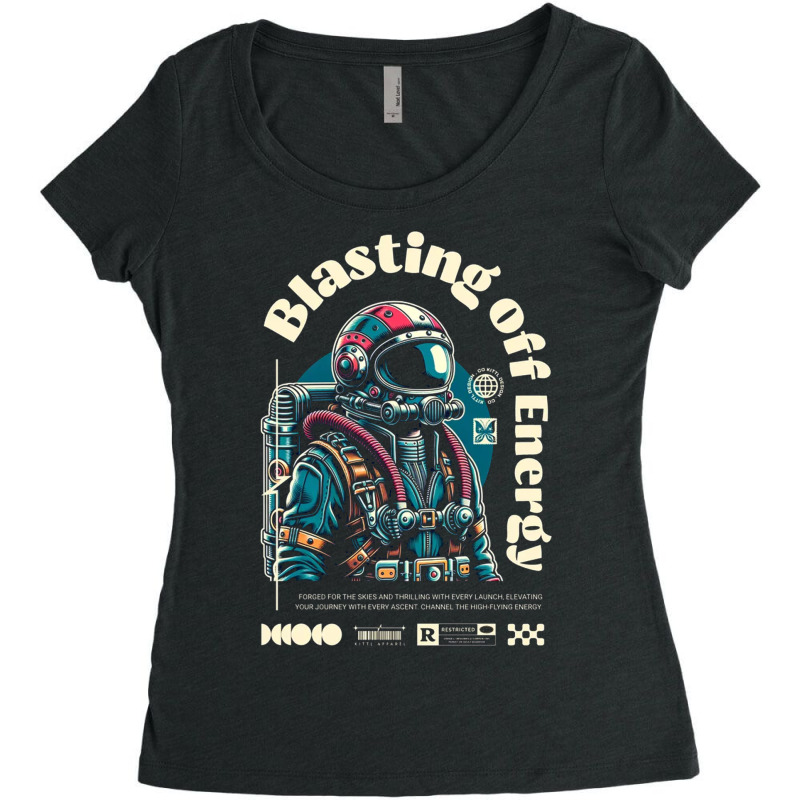 Astro Force Women's Triblend Scoop T-shirt by New Nice Shirt | Artistshot