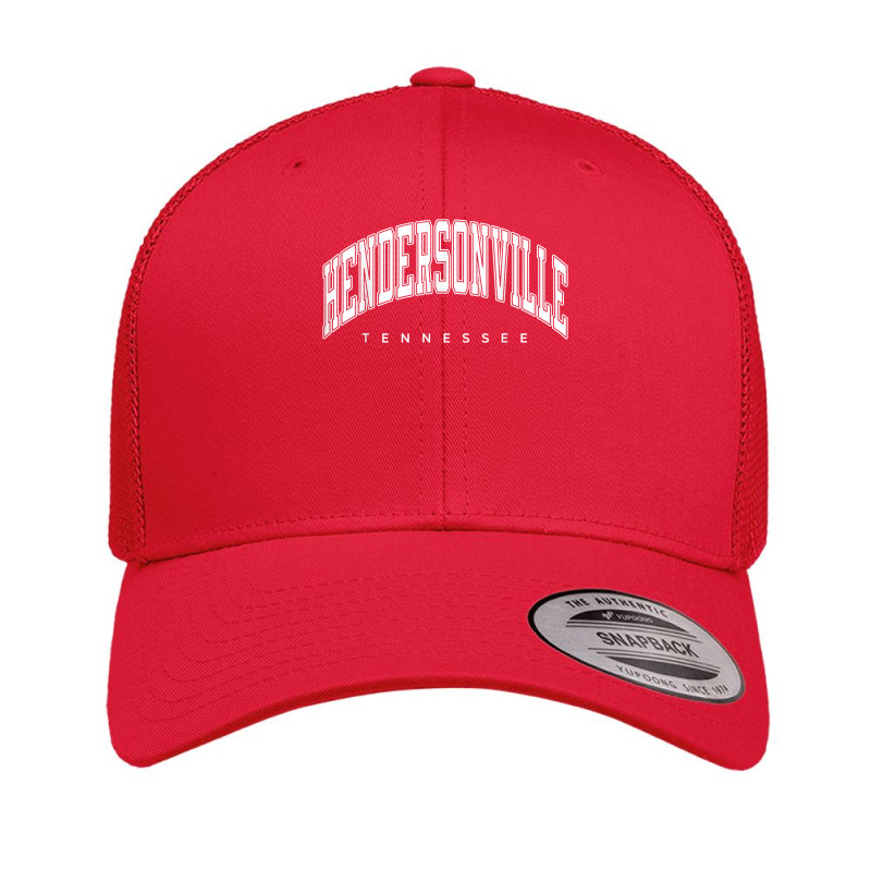 Hendersonville Tennessee Tn Varsity Style White Text T Shirt Retro Trucker Cap by tzecluco | Artistshot