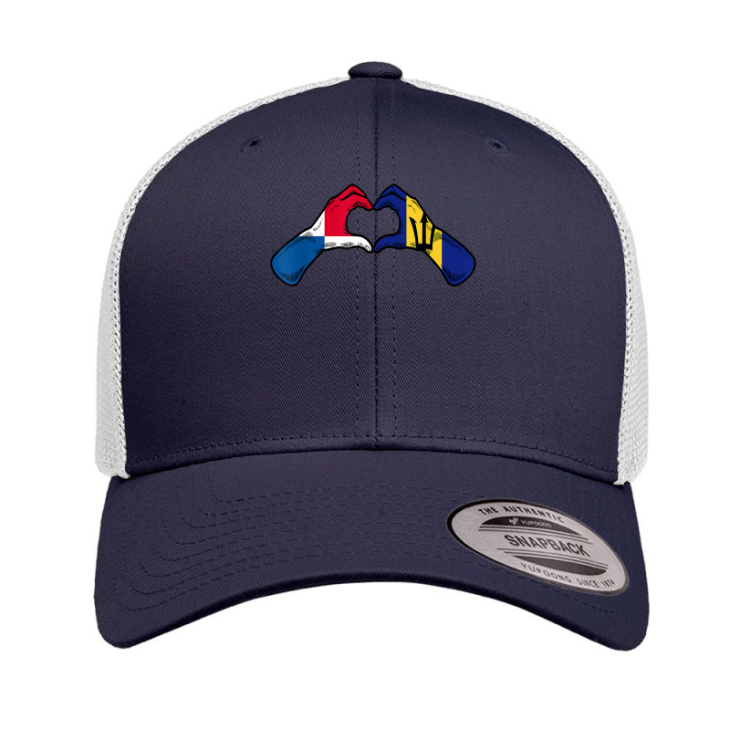 Barbados Panama Flag Barbadians Panamanian Heart T Shirt Retro Trucker Cap by chipbeltzox | Artistshot