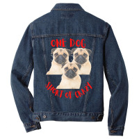 One Dog Short Of Crazy T  Shirtone Dog Short Of Crazy T  Shirt (10) Men Denim Jacket | Artistshot